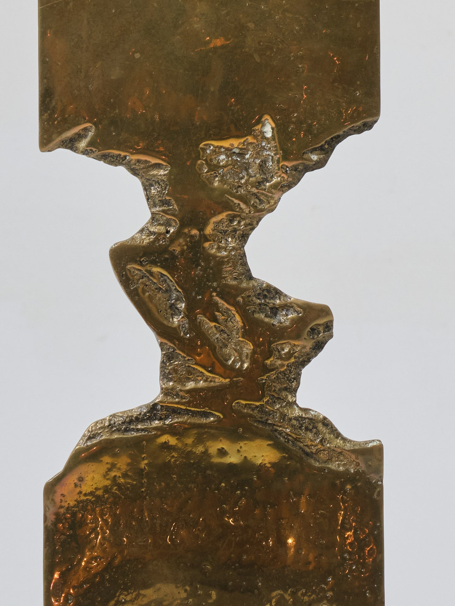 METAL AND BRONZE CHAIR, DAVID MARSHALL, 1970s