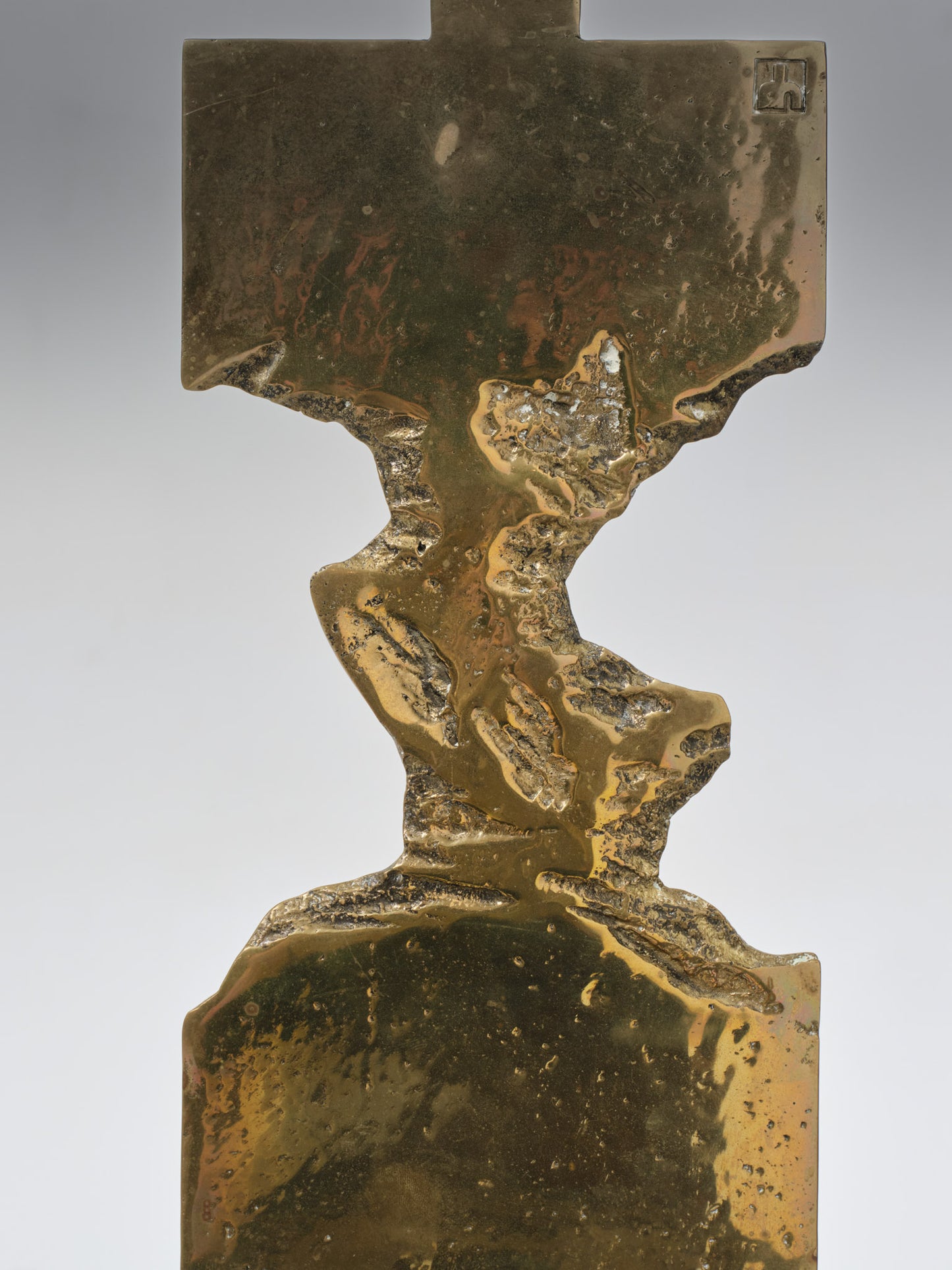 METAL AND BRONZE CHAIR, DAVID MARSHALL, 1970s