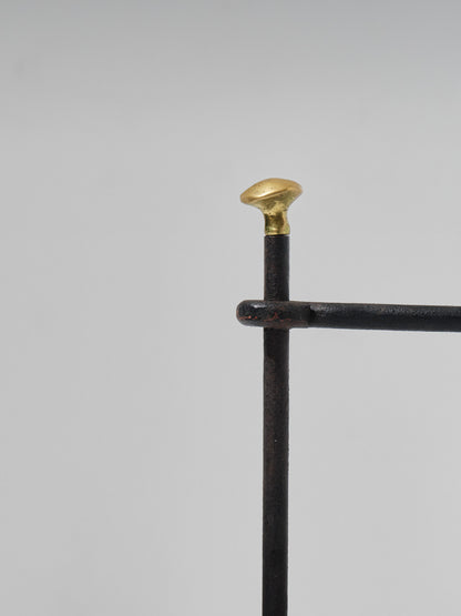 SET OF 2 METAL AND BRONZE CHAIRS, DAVID MARSHALL, 1970s