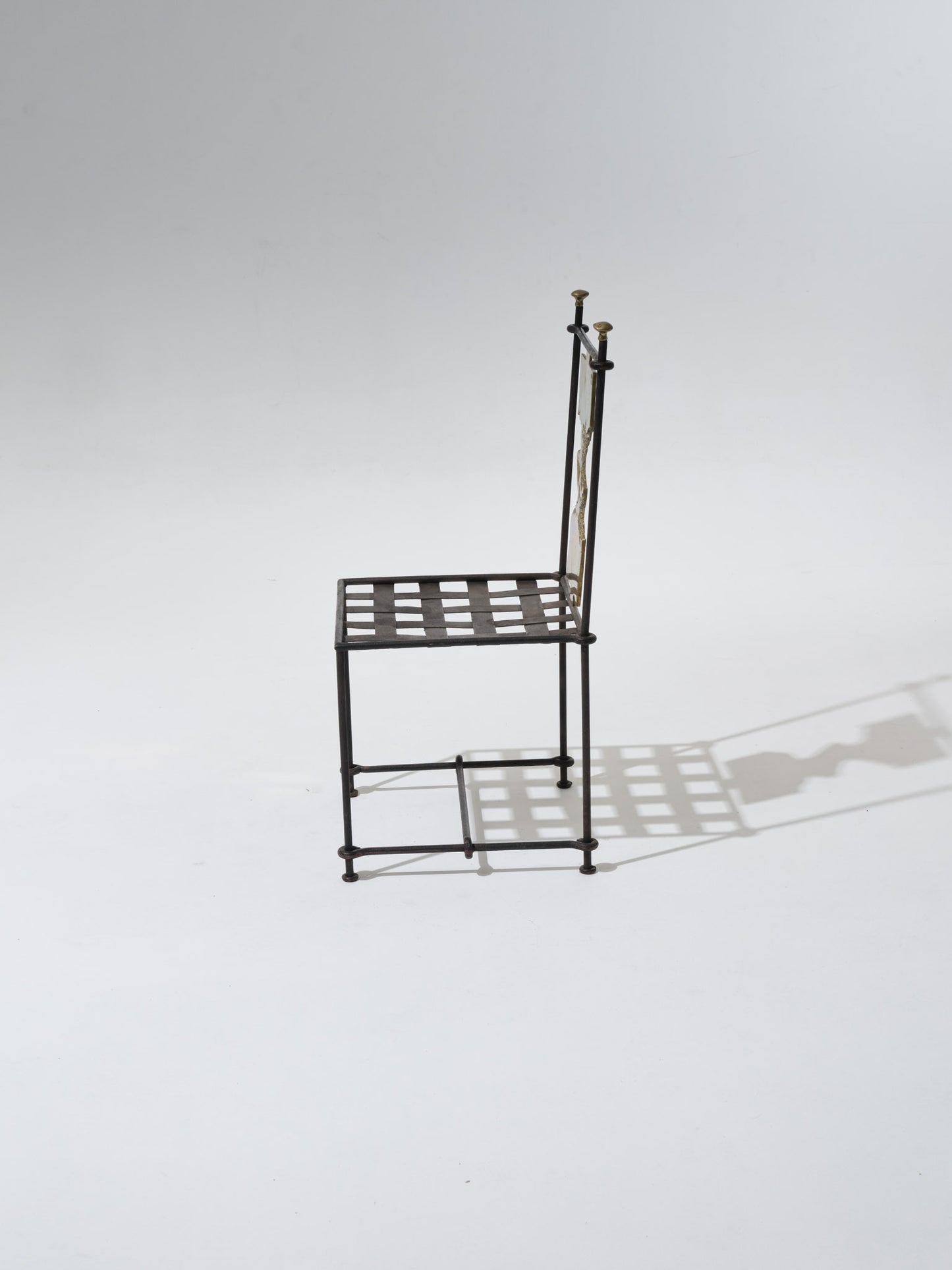 SET OF 4 METAL AND BRONZE CHAIRS, DAVID MARSHALL, 1970s