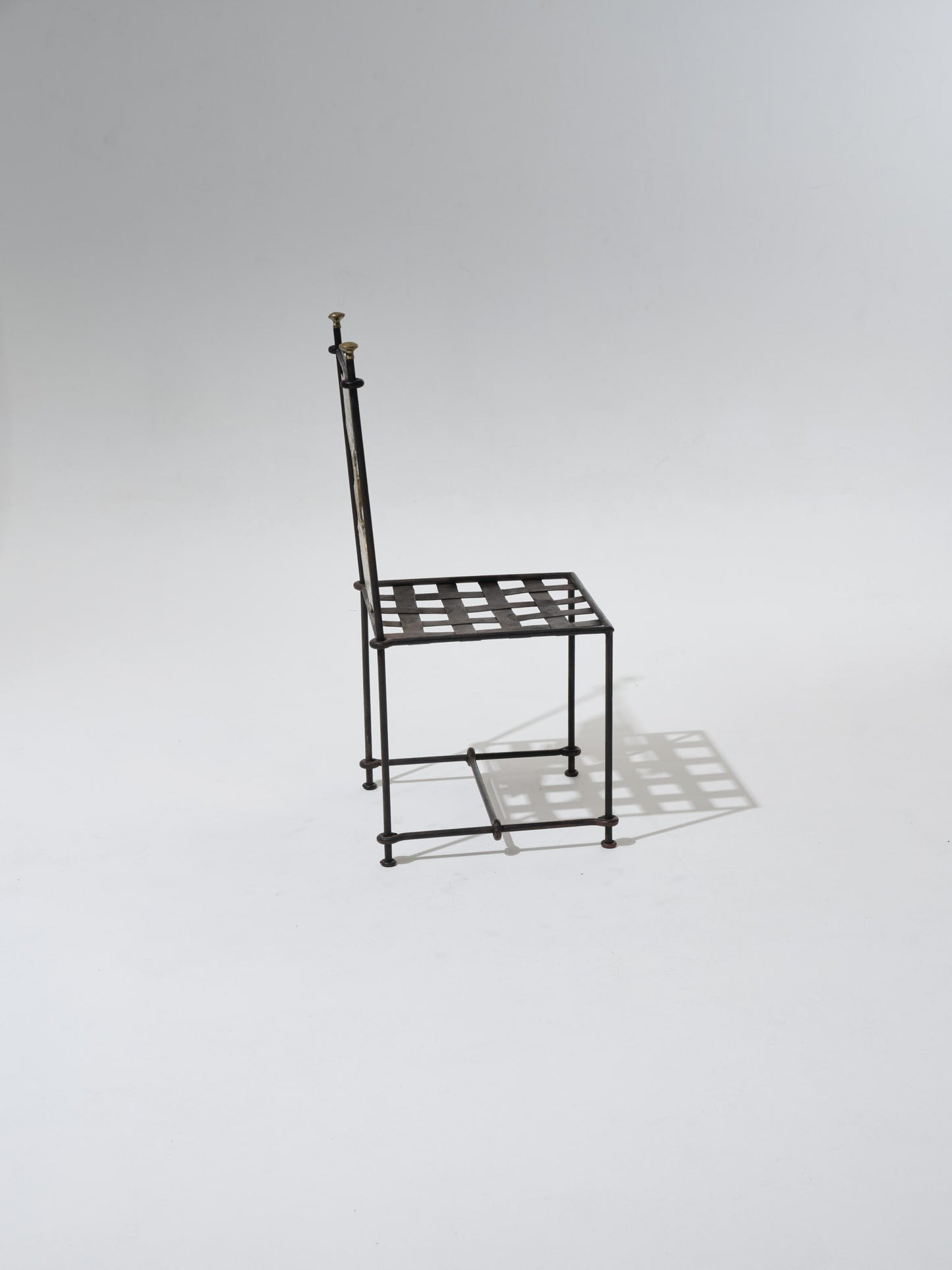 SET OF 4 METAL AND BRONZE CHAIRS, DAVID MARSHALL, 1970s