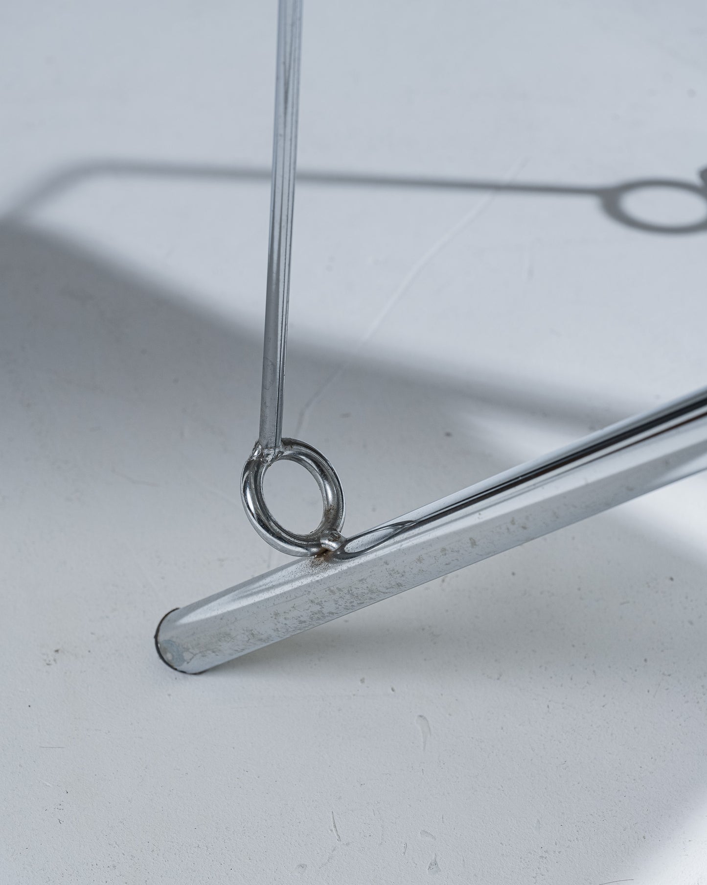 CHAISE EN CUIR NOIR ET ACIER INOXYDABLE, KARE DESIGN, 1980s