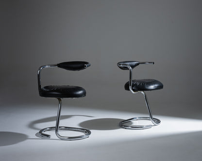 PAIR OF GIOTTO STOPPINO COBRA CHAIRS, 1970s