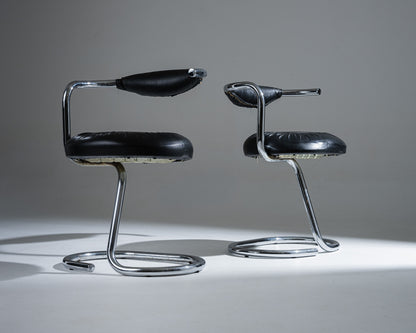 PAIR OF GIOTTO STOPPINO COBRA CHAIRS, 1970s