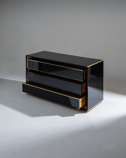 COMMODE NOIRE, SANDRO PETTI, 1970s