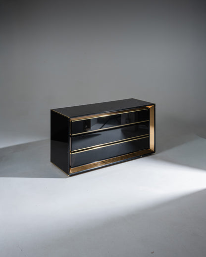 COMMODE NOIRE, SANDRO PETTI, 1970s