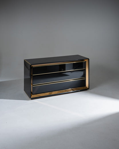 COMMODE NOIRE, SANDRO PETTI, 1970s