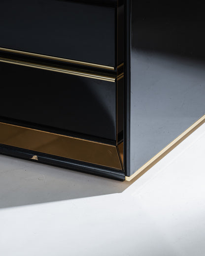 COMMODE NOIRE, SANDRO PETTI, 1970s