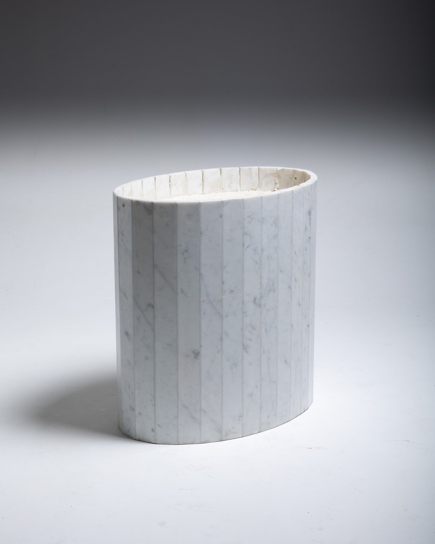 OVAL MARBLE DINING TABLE, 1970s