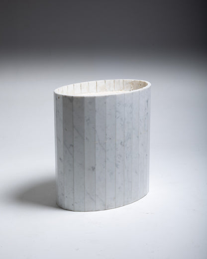 OVAL MARBLE DINING TABLE, 1970s