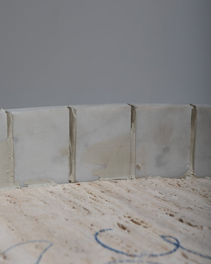 OVAL MARBLE DINING TABLE, 1970s