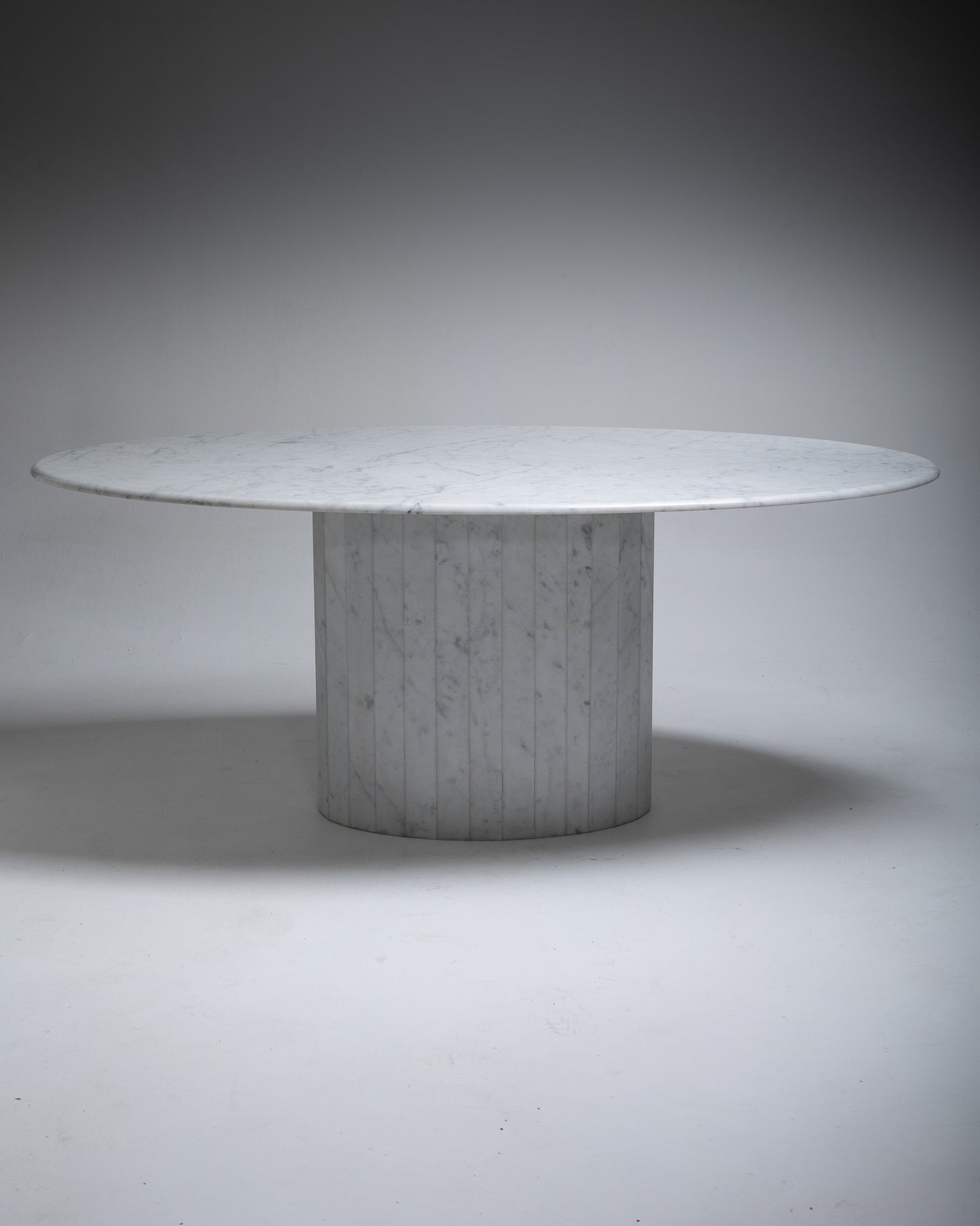 OVAL MARBLE DINING TABLE, 1970s