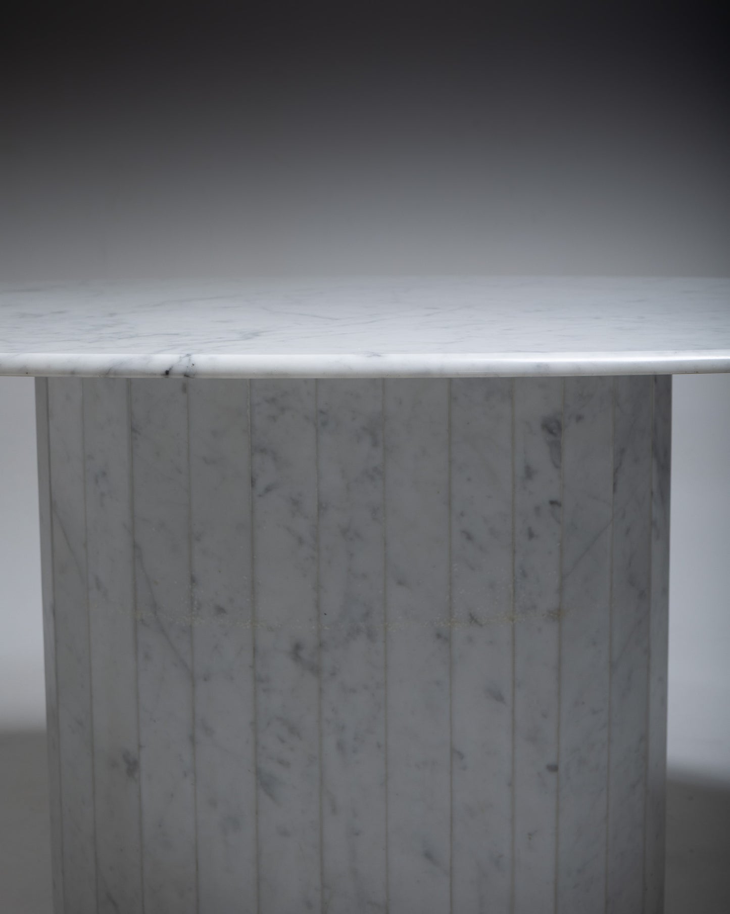 OVAL MARBLE DINING TABLE, 1970s