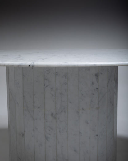 OVAL MARBLE DINING TABLE, 1970s
