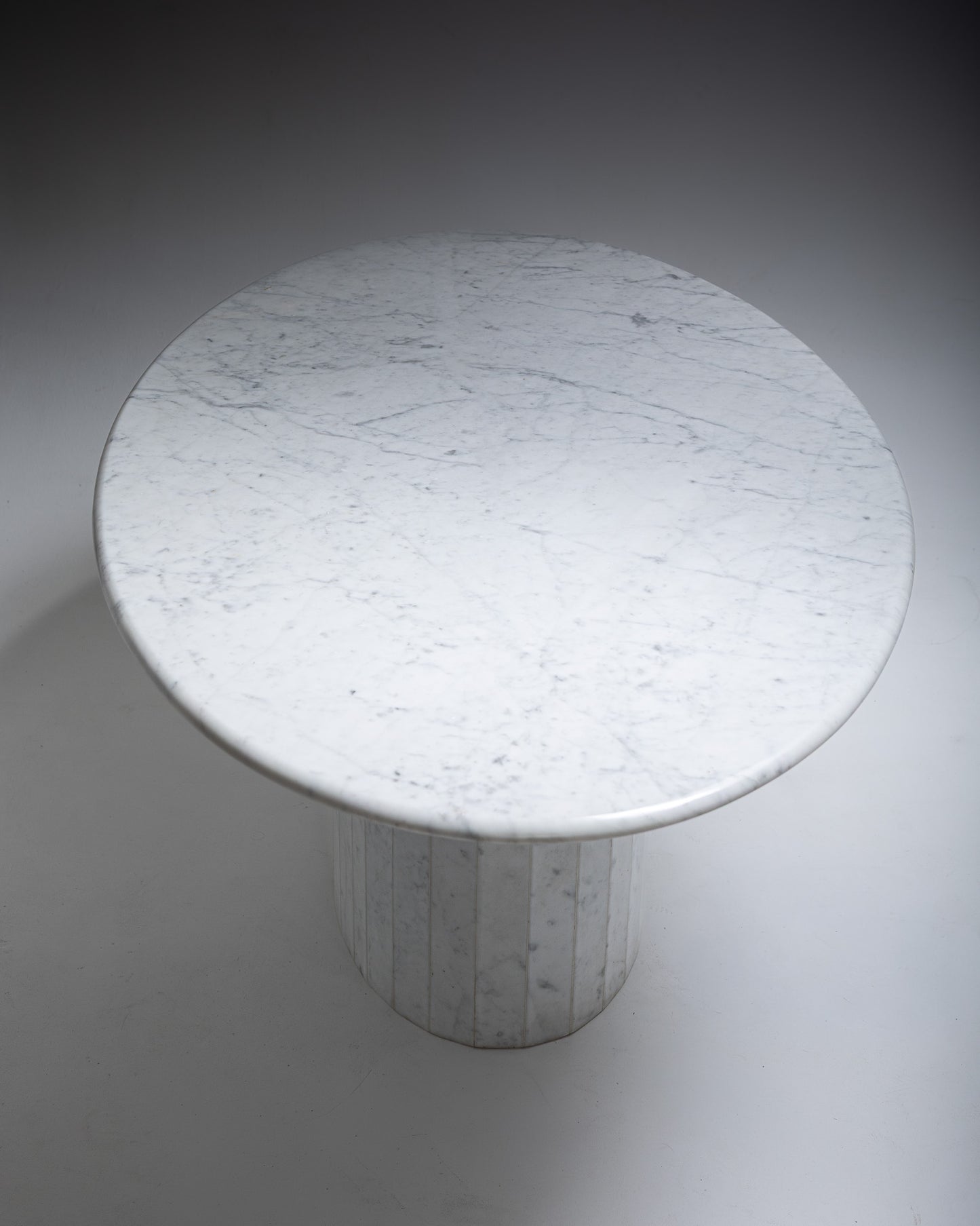 OVAL MARBLE DINING TABLE, 1970s