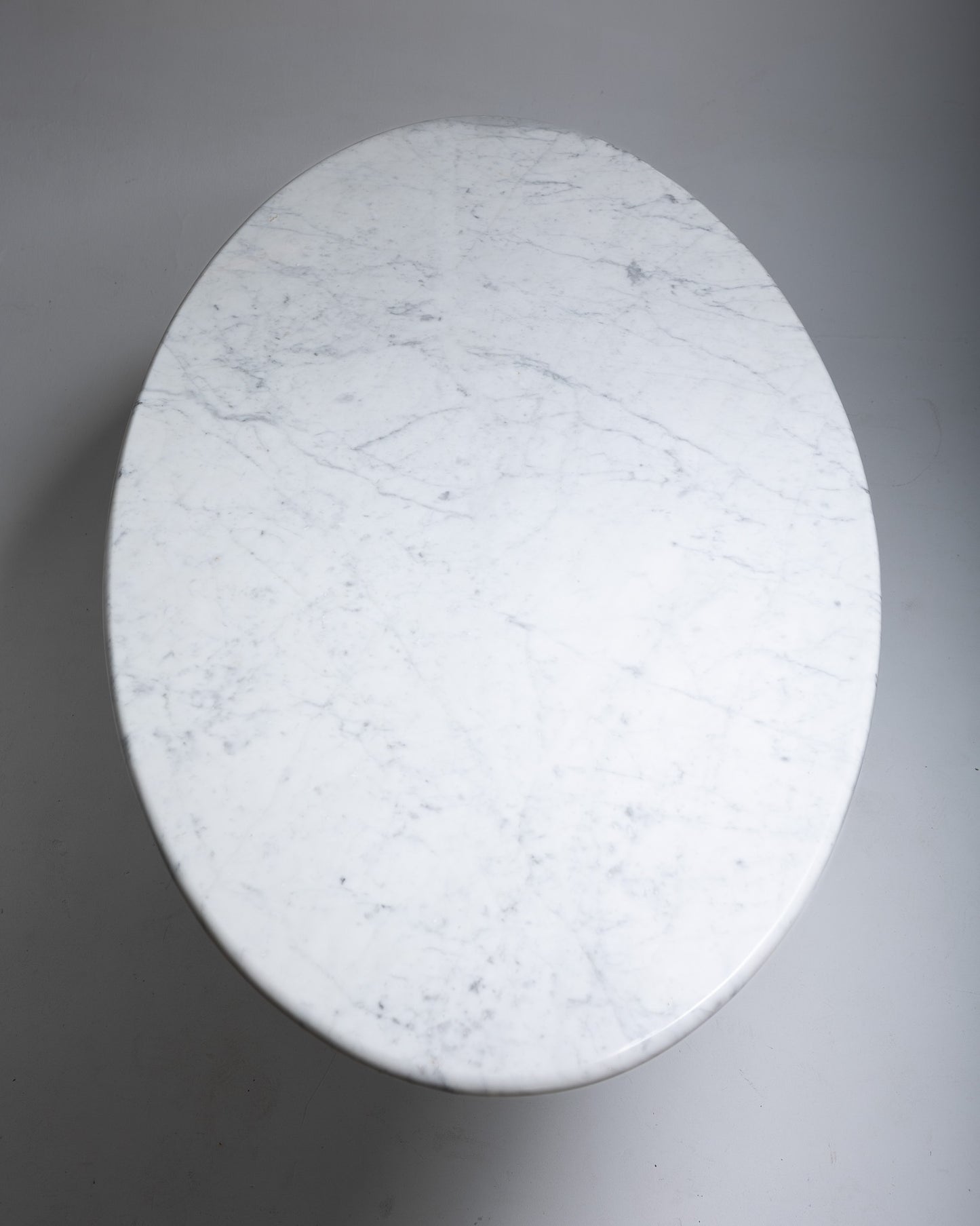 OVAL MARBLE DINING TABLE, 1970s