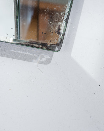 WOODEN AND MIRROR SIDE TABLE