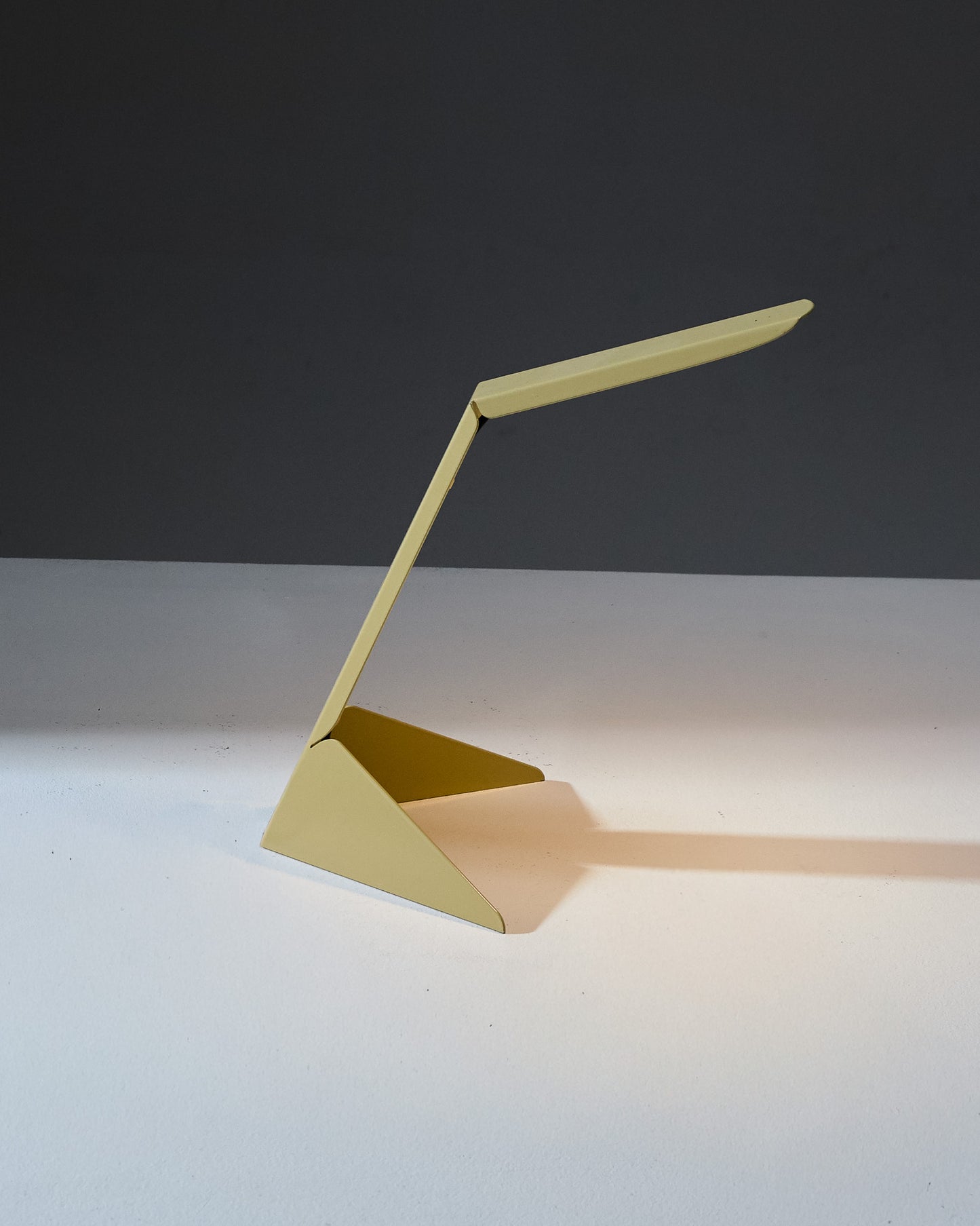 YELLOW METAL DESK LAMP, 1980s