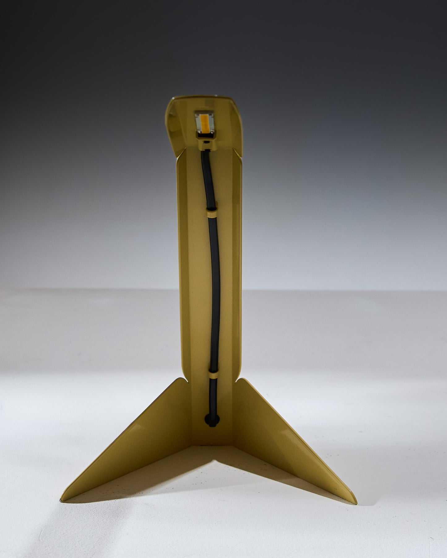 YELLOW METAL DESK LAMP, 1980s