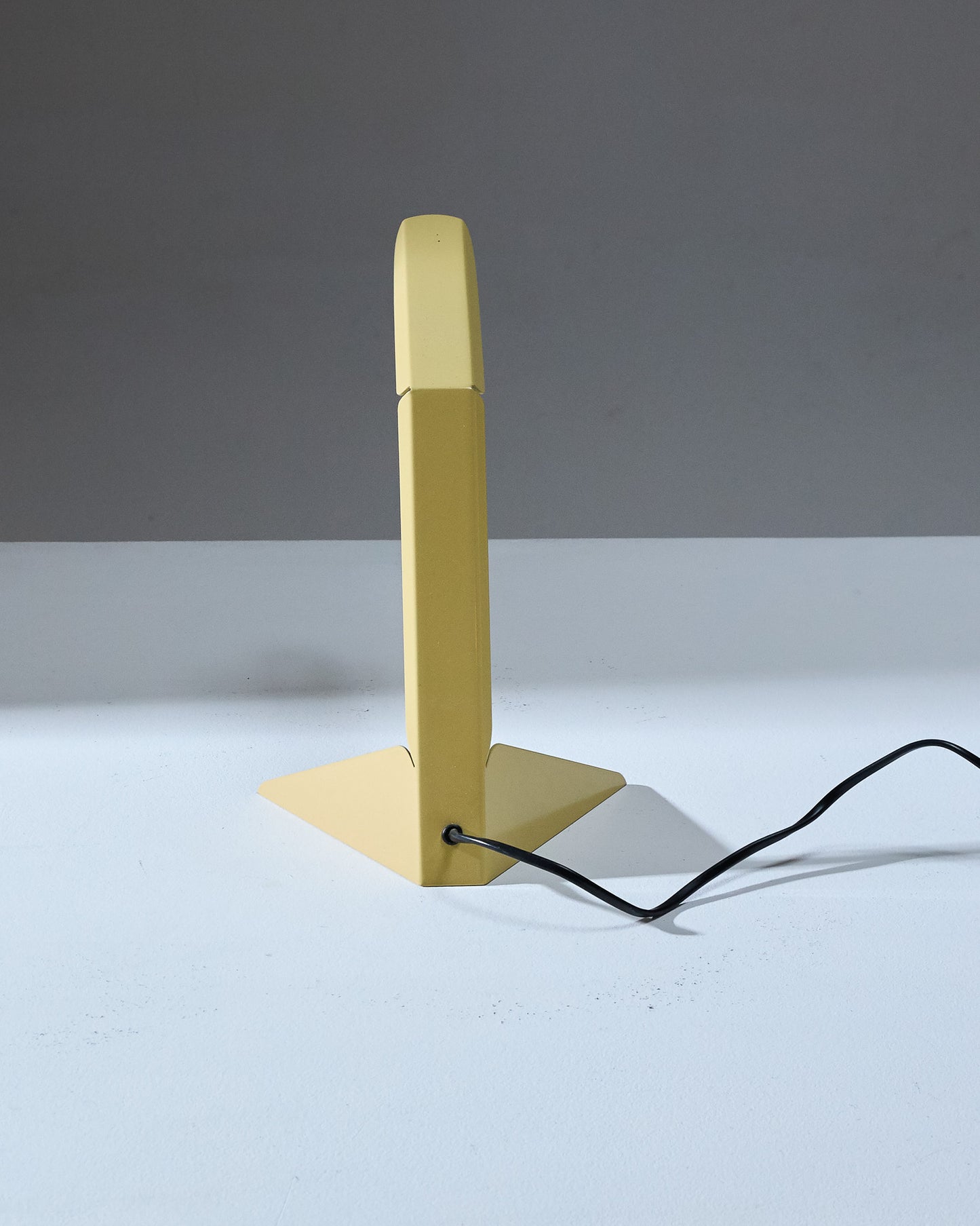 YELLOW METAL DESK LAMP, 1980s
