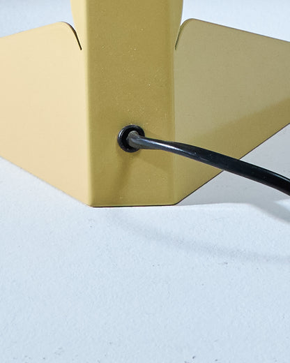 YELLOW METAL DESK LAMP, 1980s