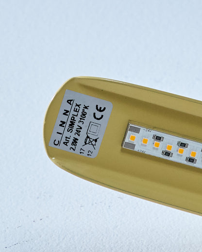 YELLOW METAL DESK LAMP, 1980s