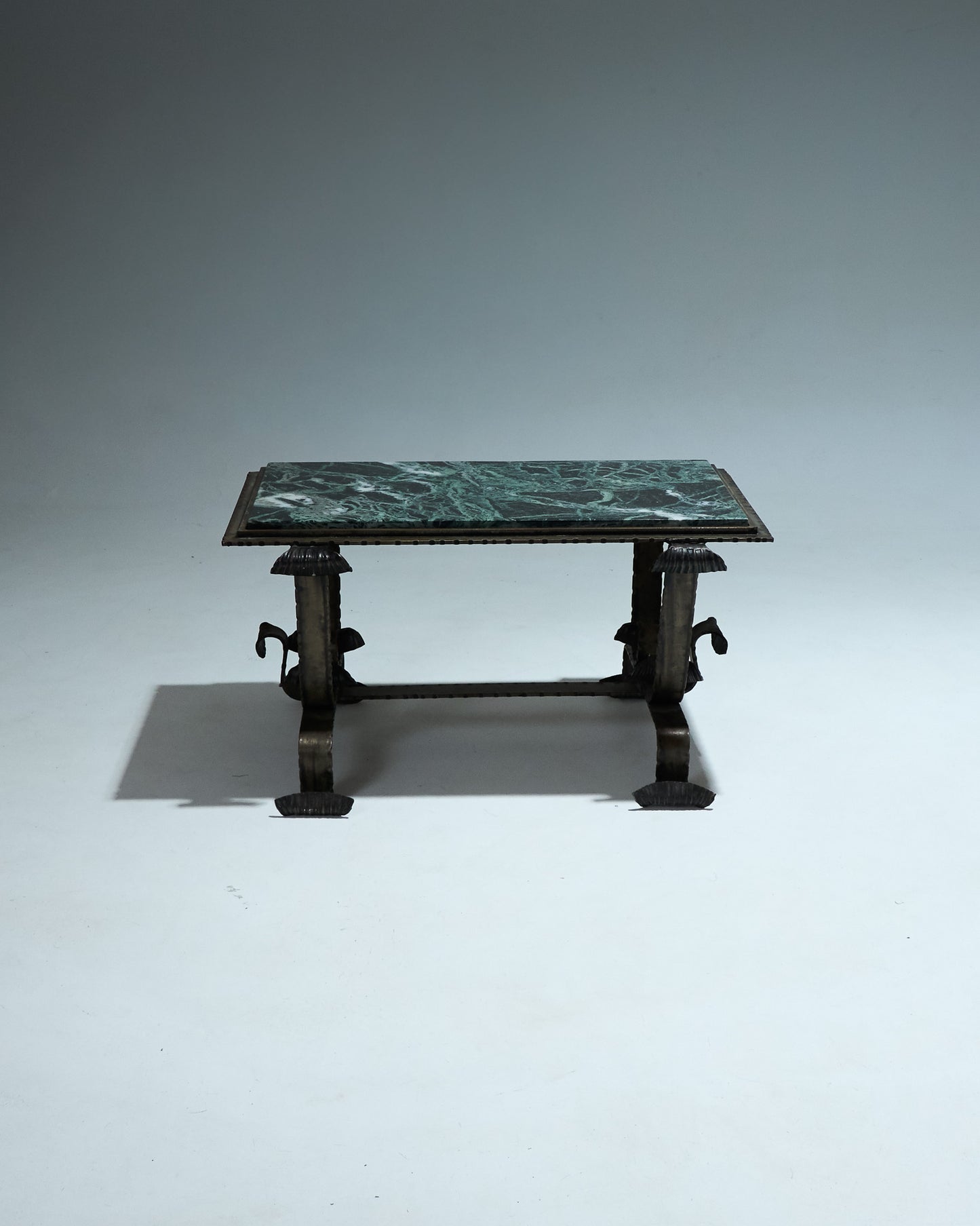 GREEN MARBLE COFFEE TABLE