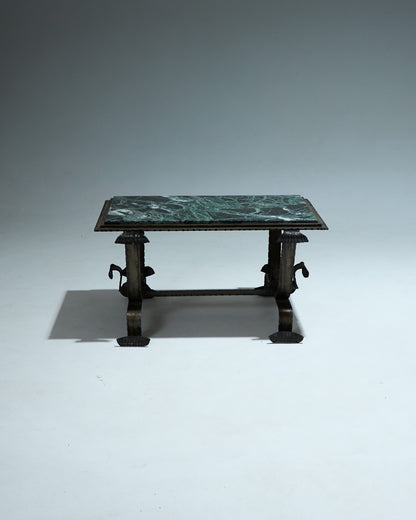GREEN MARBLE COFFEE TABLE
