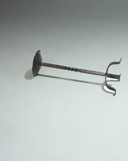 WROUGHT IRON FLOOR CANDLE HOLDER