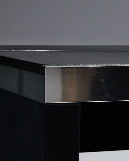 BUREAU EN ACIER ET BOIS, GUIDO FALESCHINI, MARIANI, 1970s