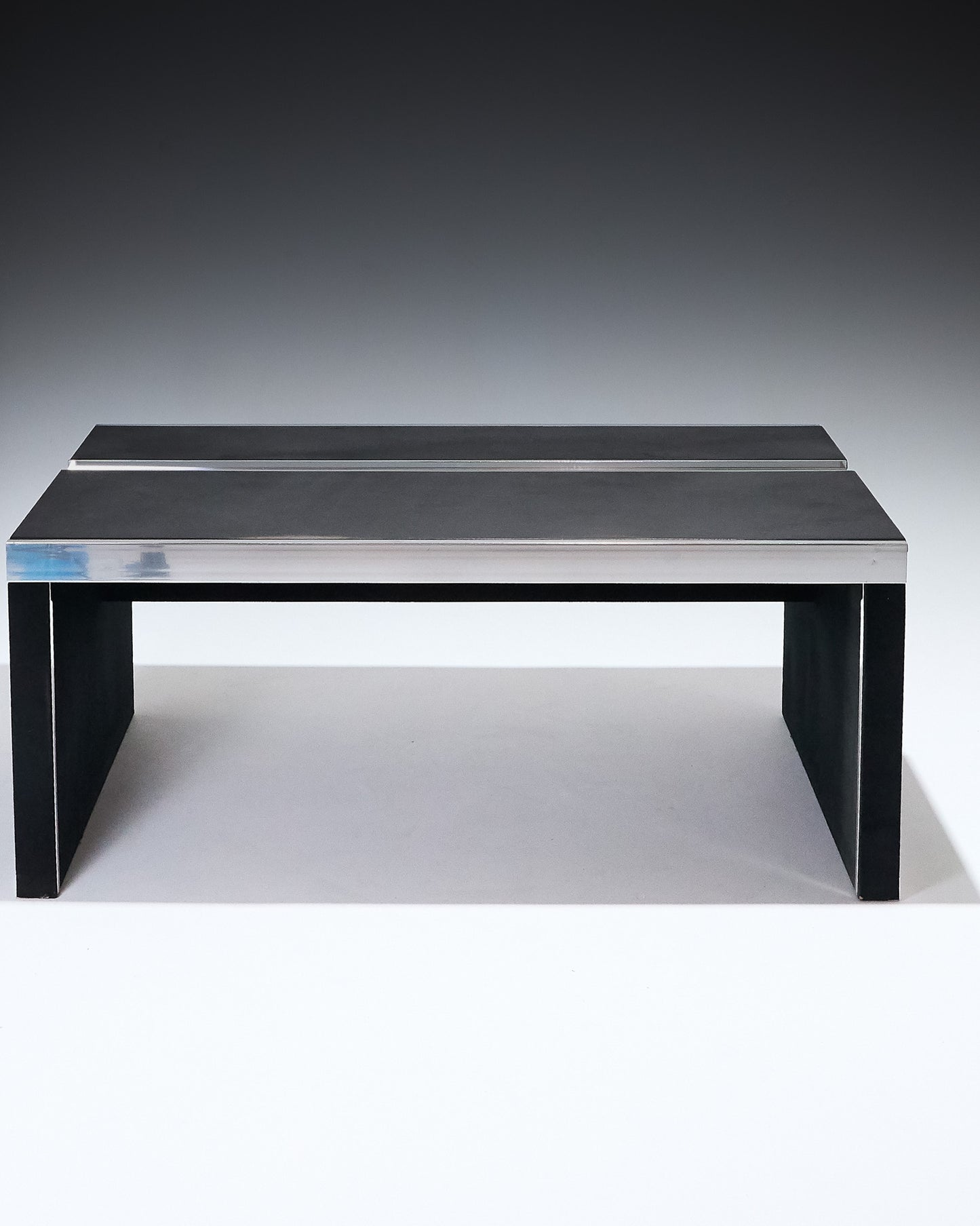 BUREAU EN ACIER ET BOIS, GUIDO FALESCHINI, MARIANI, 1970s