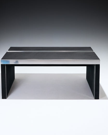 BUREAU EN ACIER ET BOIS, GUIDO FALESCHINI, MARIANI, 1970s