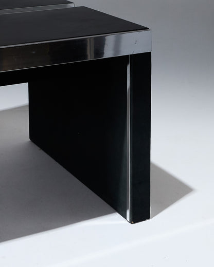 BUREAU EN ACIER ET BOIS, GUIDO FALESCHINI, MARIANI, 1970s