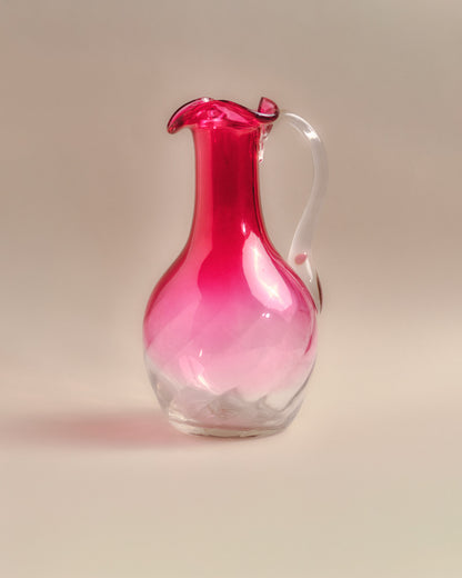 GLASS PITCHER, 1970s