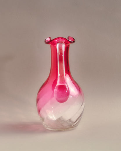 GLASS PITCHER, 1970s