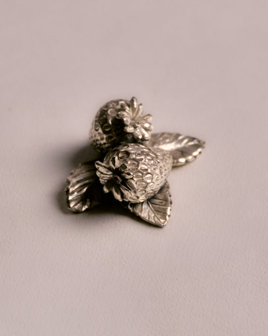 FRUITS MINIATURES EN MÉTAL ARGENTÉ, MAISON GALLAZZI