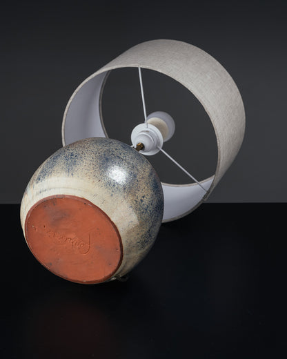 ENAMELLED CERAMIC LAMP, FERRIÈRE, 1960s