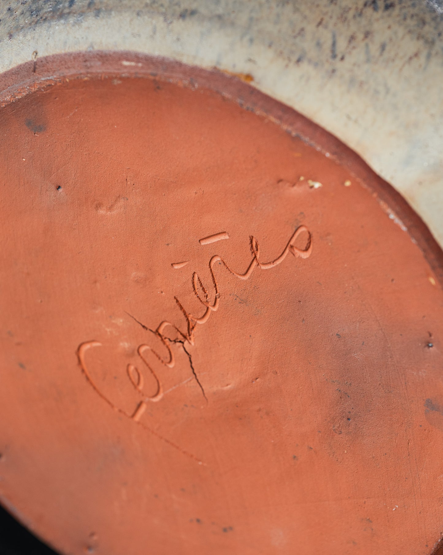 ENAMELLED CERAMIC LAMP, FERRIÈRE, 1960s