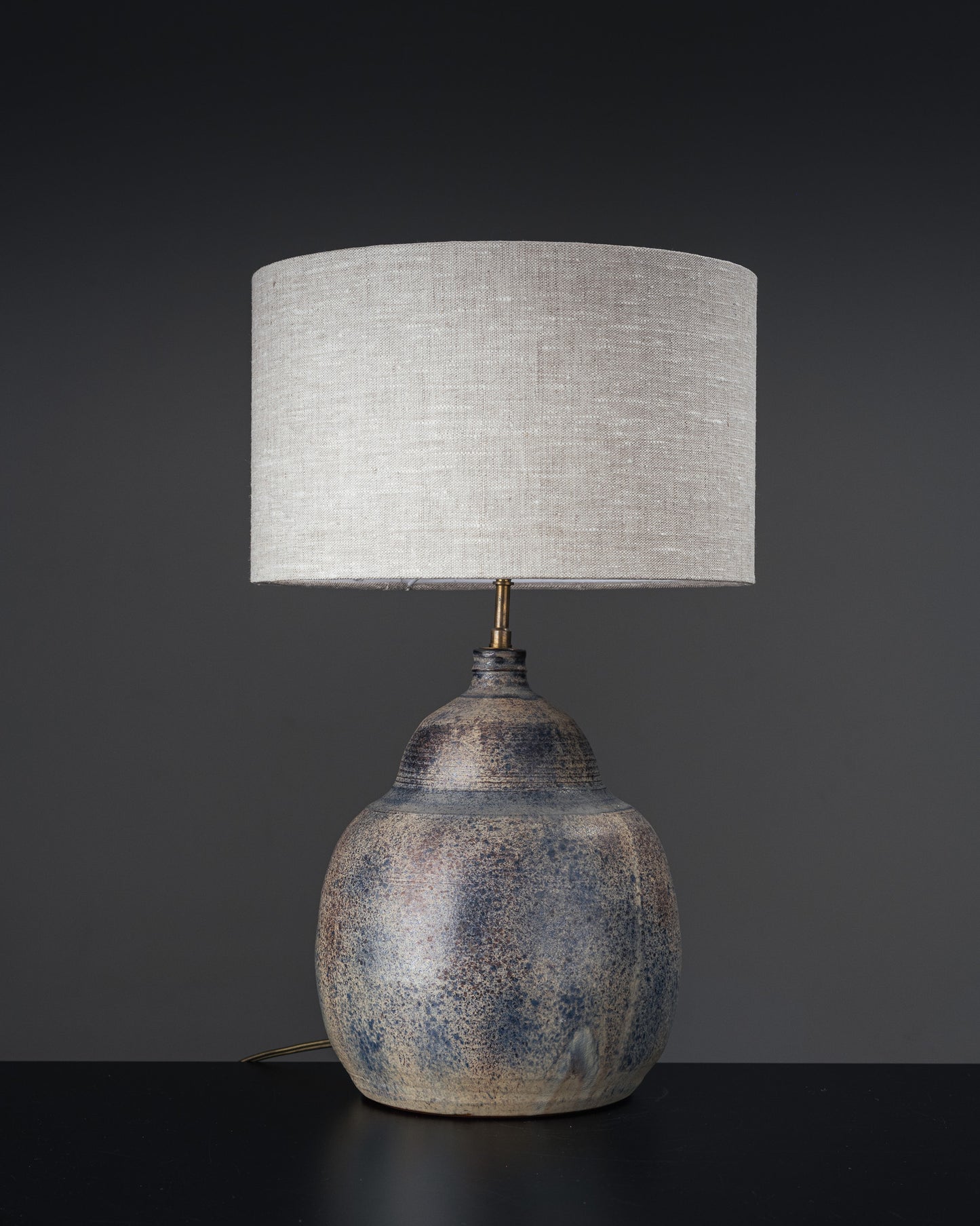 ENAMELLED CERAMIC LAMP, FERRIÈRE, 1960s