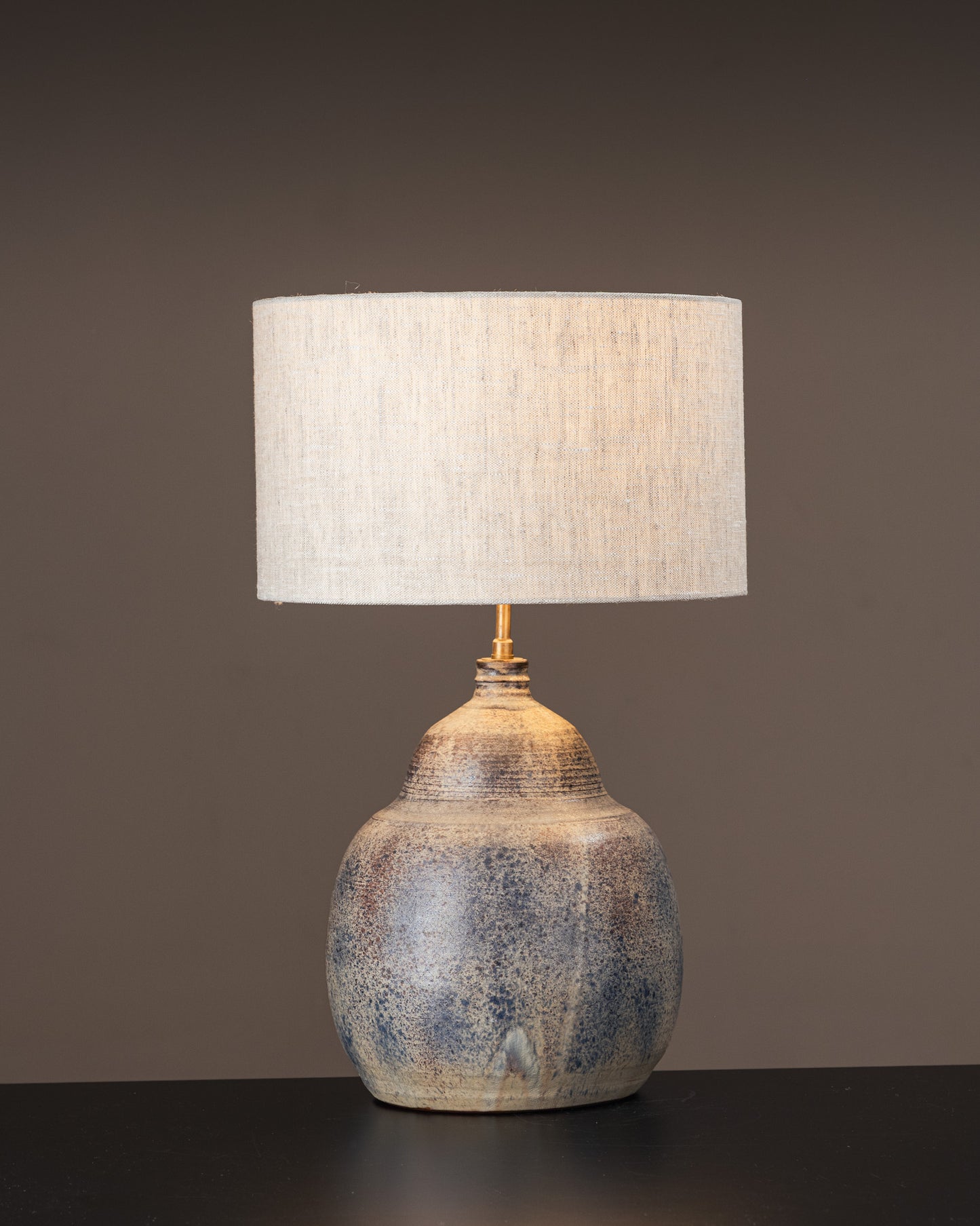ENAMELLED CERAMIC LAMP, FERRIÈRE, 1960s