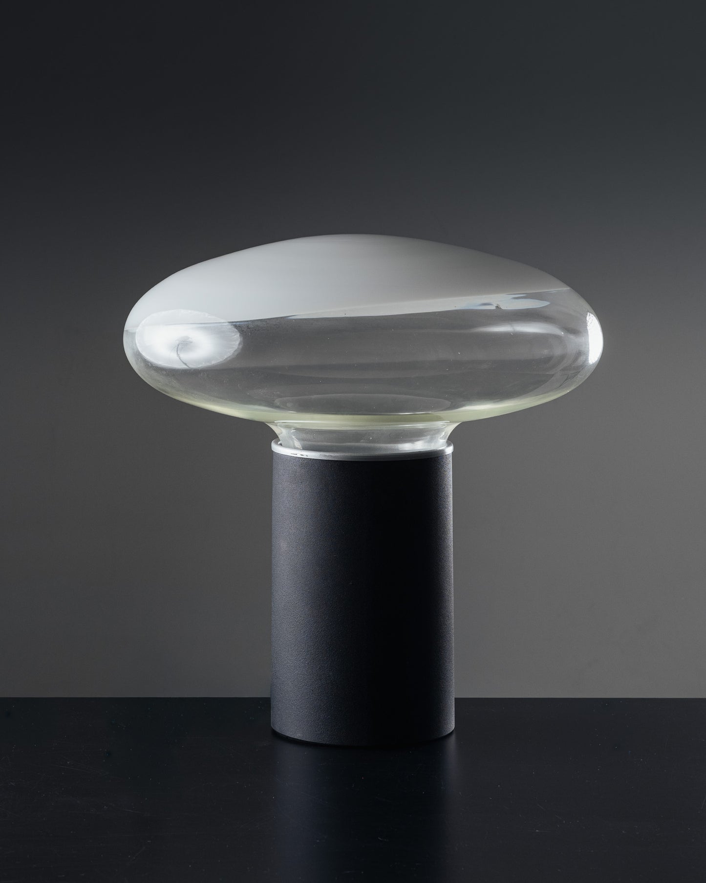 LAMPE EN VERRE ET MÉTAL GILL 45, ROBERTO PAMIO, LEUCOS, 1960s