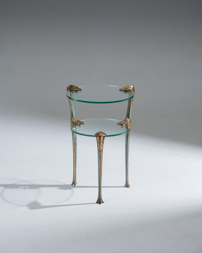 GUÉRIDON EN LAITON, ART DÉCO