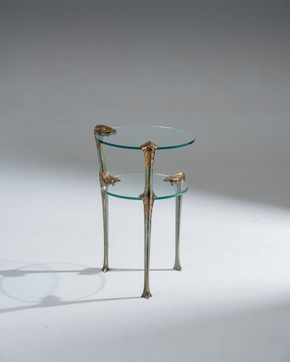 GUÉRIDON EN LAITON, ART DÉCO