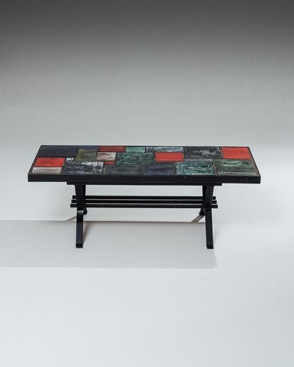 CERAMIC COFFEE TABLE, 1960s 