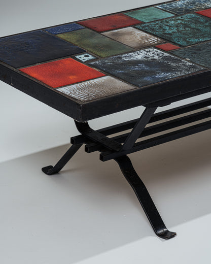 CERAMIC COFFEE TABLE, 1960s 