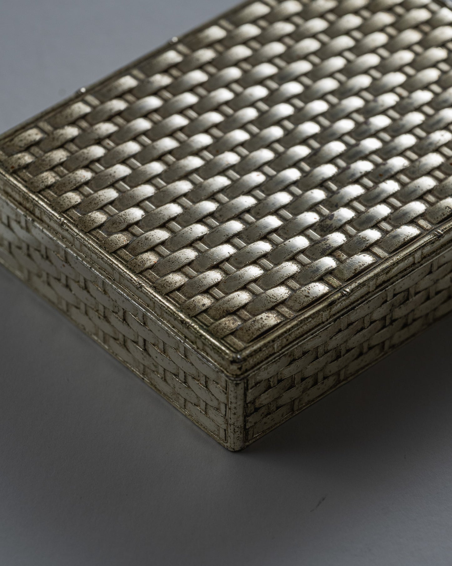 SILVER-PLATED METAL BOX