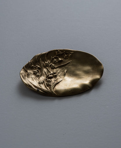 ART NOUVEAU GILT BRONZE TRINKET TRAY