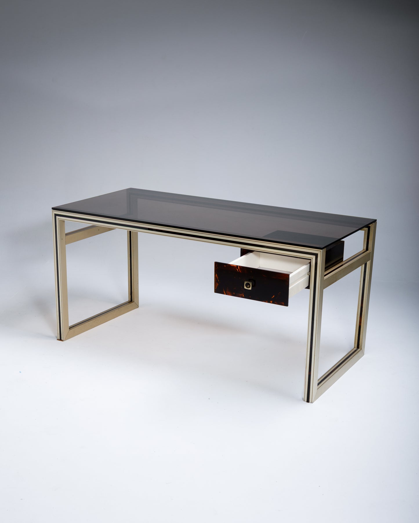 TORTOISE SHELL LUCITE DESK