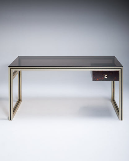 TORTOISE SHELL LUCITE DESK