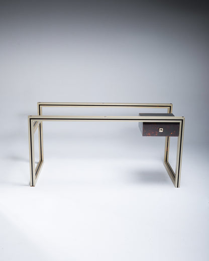 TORTOISE SHELL LUCITE DESK